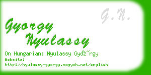 gyorgy nyulassy business card